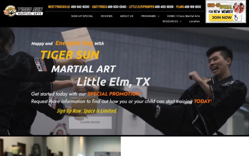 TIGER SUN MARTIAL ARTS LITTLE ELM / PROSPER KARATE TAEKWONDO