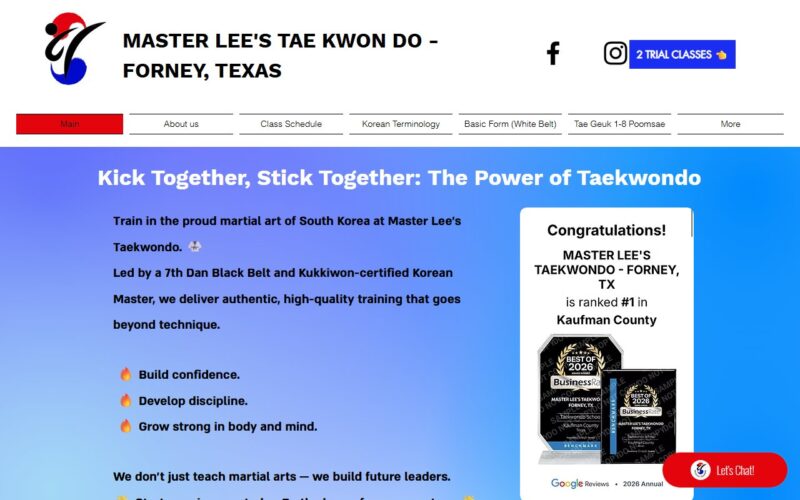 MASTER LEE'S TAEKWONDO - FORNEY, TX