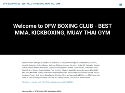 DFW Boxing Club - MMA, KickBoxing, Muay Thai Gym - Arlington